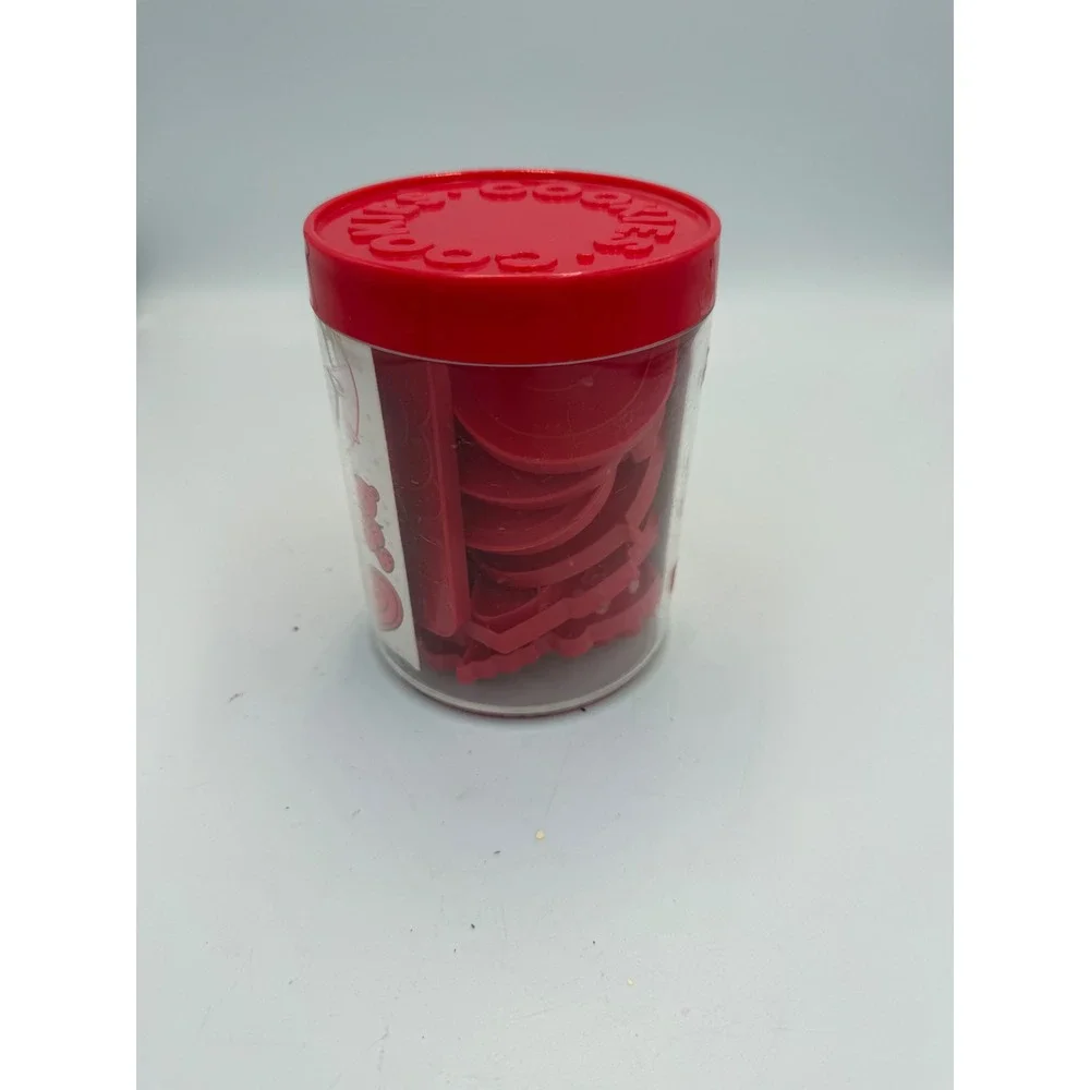 Vintage 1990 Wilton I Love You Cookie Cutters Set of 10 Valentine Heart Red